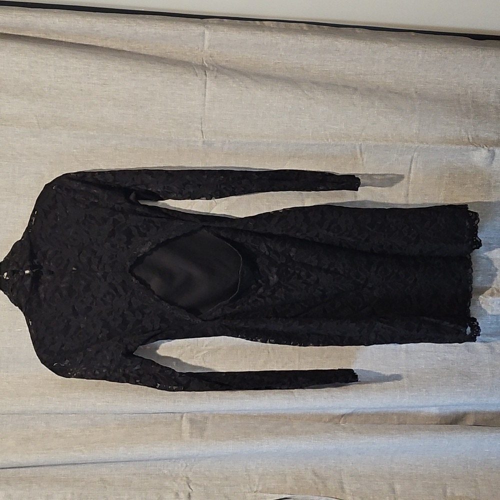 Moda International Elegant Black Lace Dress - Picture 5 of 17